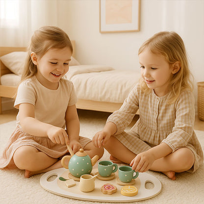 Service de thé en bois Montessori